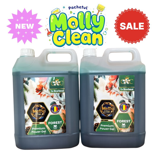 Molly Clean Pachetul cu 2x5 Litri Detergent Profesional Forest Cu Bicarbonat